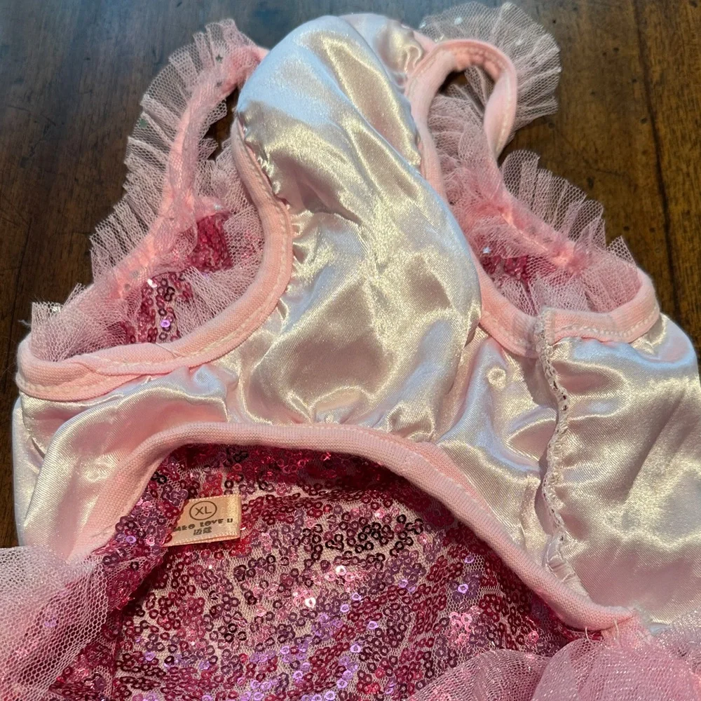Sparkling Pink Dog Dress for Halloween